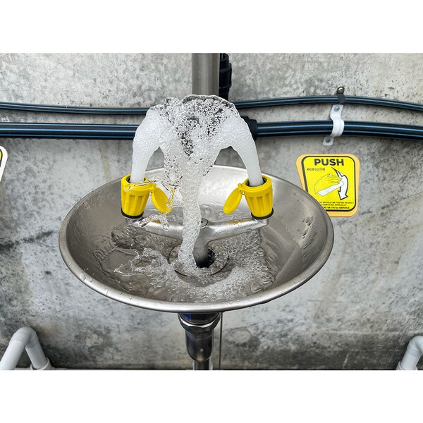 ECO-63000-F Combination Shower Eyewash Unit Hand/Foot Operated | Safety Showers | Combo Shower Eyewash | Ecospill | Brisbane Sydney Melbourne Perth Adelaide Canberra Townsville Australia